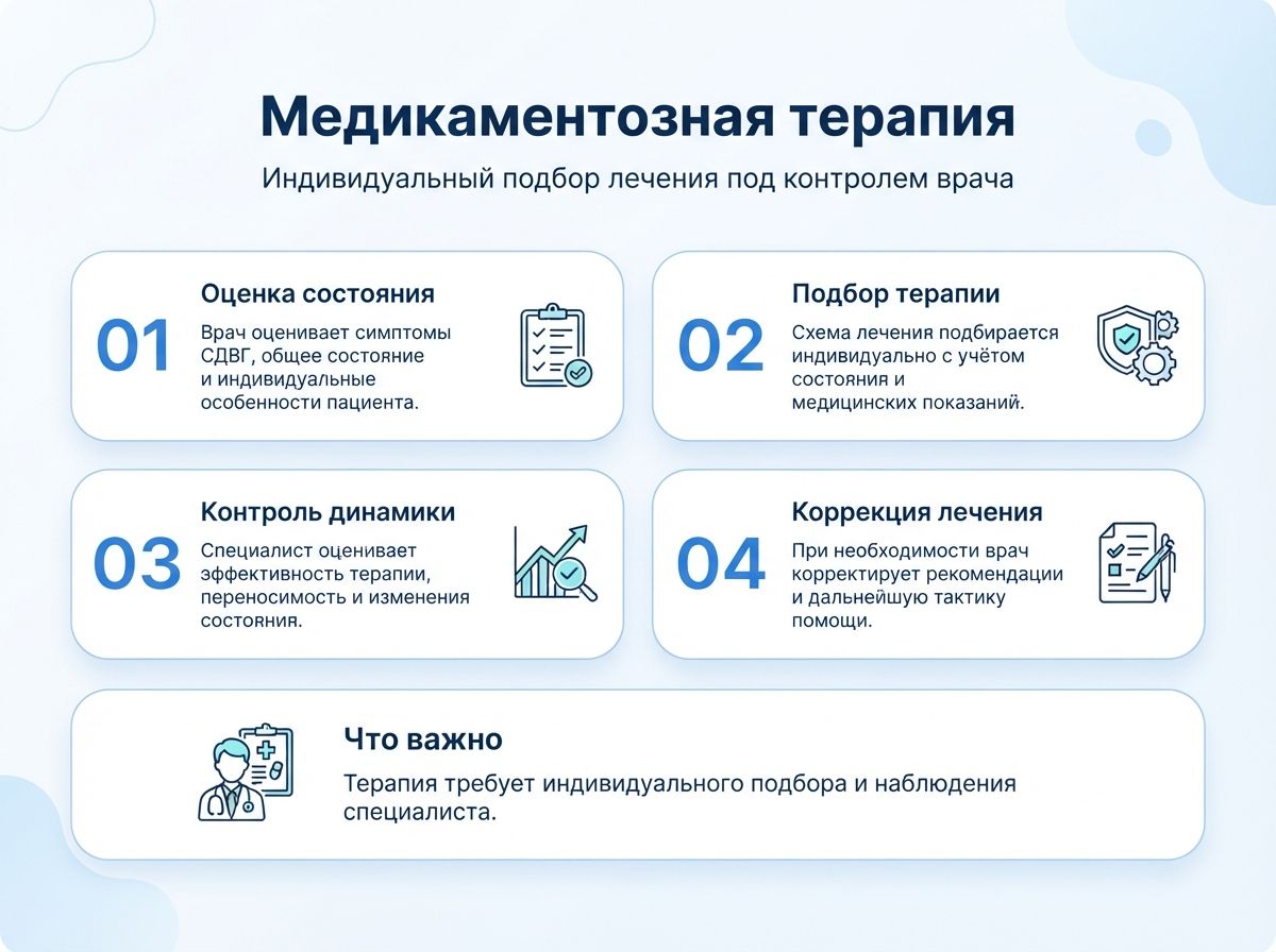 Лечение СДВГ в Советске у детей и взрослыхинфографика